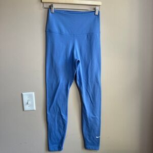 Nike Therma-FIT One Leggings Small Blue Womens High Rise Thermal Workout Pants